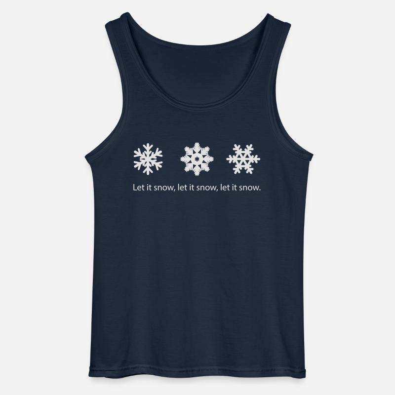 La det snø - Gildan singlet for menn - marine
