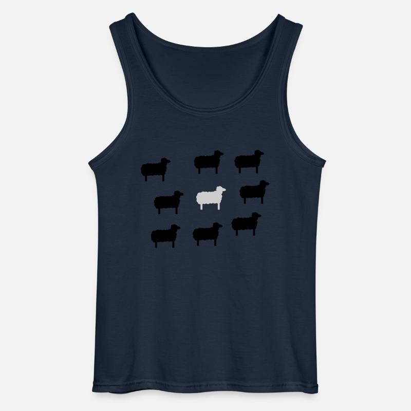 weißes Schaf - Gildan Männer Tank Top - Navy