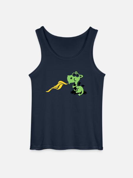 dragon spits fire - Gildan Männer Tank Top - Navy
