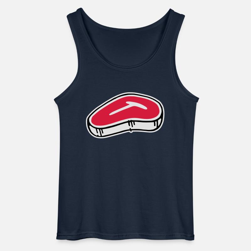 T-Bone Steak - Gildan Männer Tank Top - Navy