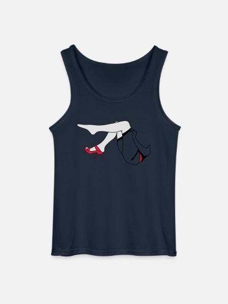 woman legs_d1 - Gildan Men’s Tank Top - navy