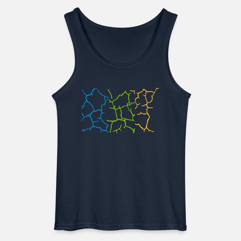 Boden Risse Muster Bunt - Gildan Männer Tank Top - Navy