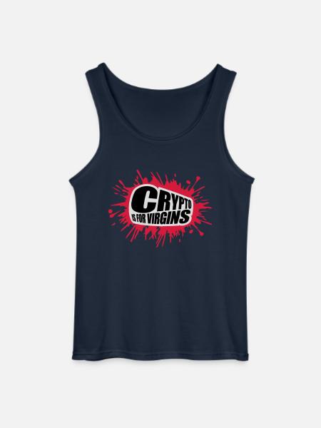 crypto is for virgins - Gildan Men’s Tank Top - navy