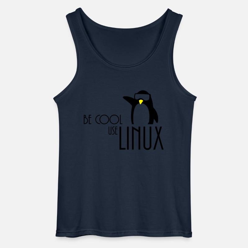 be cool use linux - Gildan Men’s Tank Top - navy