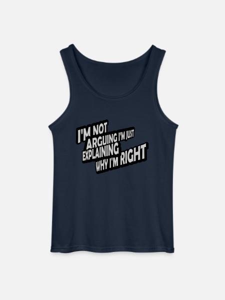 I m not arguing - Gildan Men’s Tank Top - navy