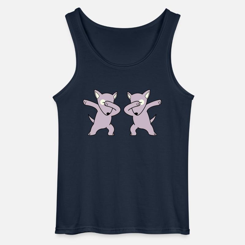 dog dabbing - Gildan Männer Tank Top - Navy