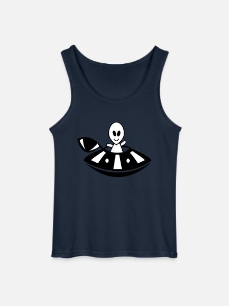 Alien UFO - Gildan Men’s Tank Top - navy