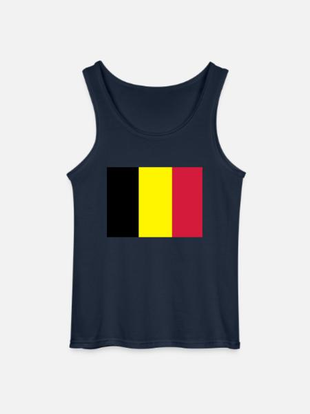 Belgian Flag - Gildan Men’s Tank Top - navy