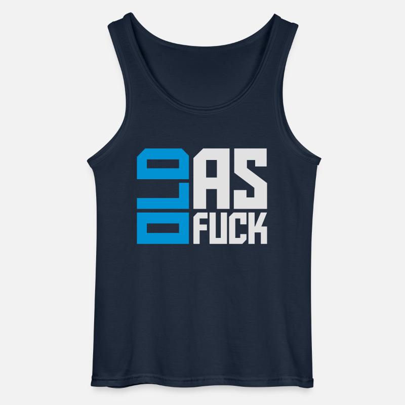 old AF Text Logo - Gildan Männer Tank Top - Navy