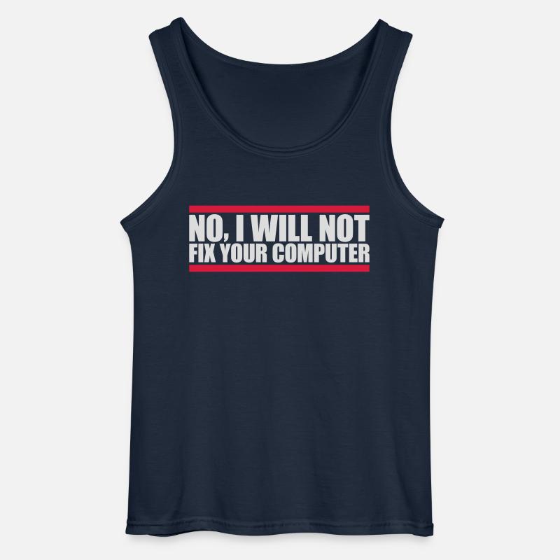 not fix your computer - Gildan Men’s Tank Top - navy