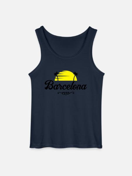barcelona sunset - Gildan Männer Tank Top - Navy