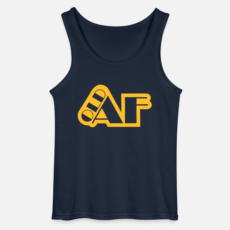 old AF Text Logo - Gildan Männer Tank Top - Navy