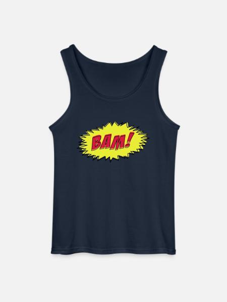 Comic Book BAM! - Gildan Men’s Tank Top - navy