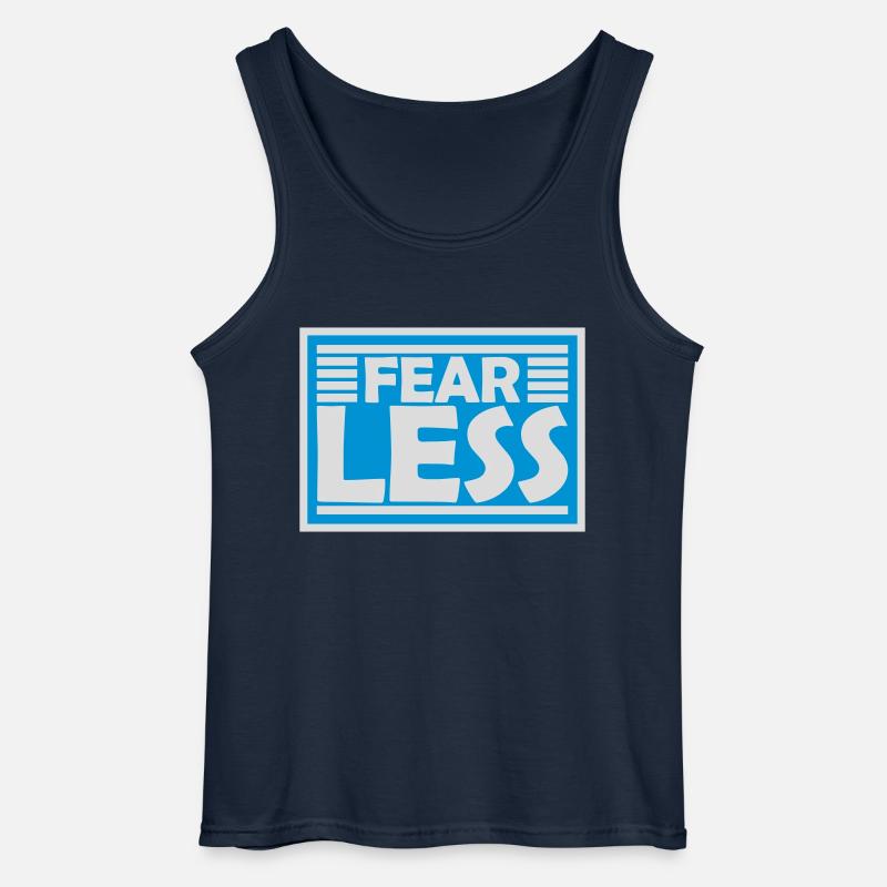 fearless Text Zitat Design - Gildan Männer Tank Top - Navy