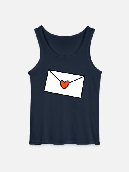 Brief Herz dreifarbig - Gildan Männer Tank Top - Navy