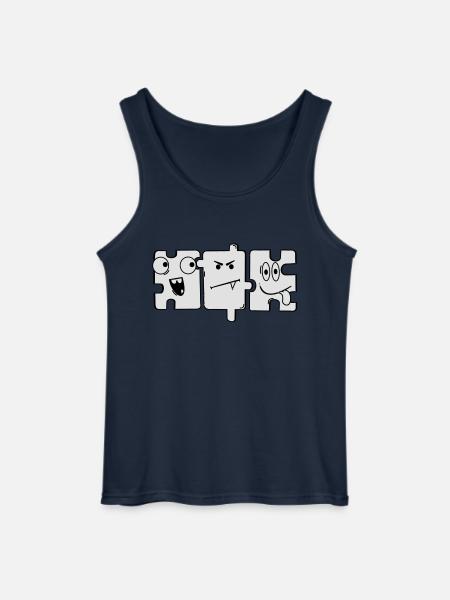 Monster Puzzle - Gildan Männer Tank Top - Navy