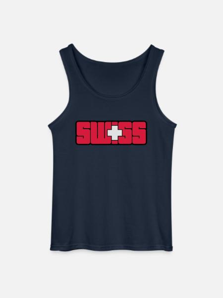 Swiss - Gildan Men’s Tank Top - navy