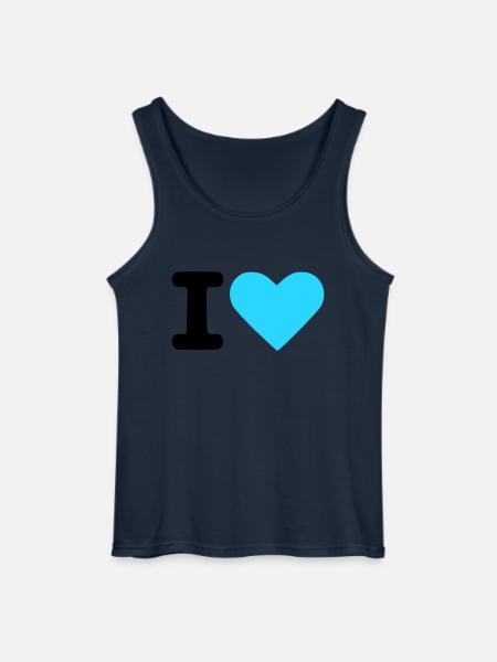 I love - Gildan Männer Tank Top - Navy