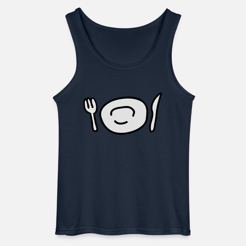 teller_und_besteck_2c - Gildan Männer Tank Top - Navy