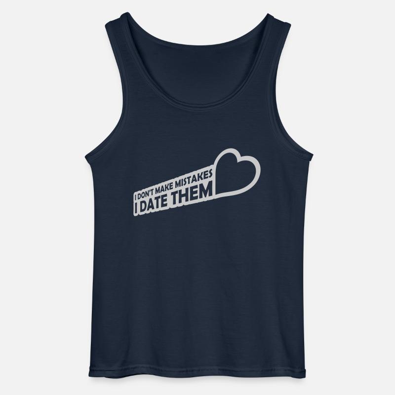 Date Mistakes Zitat Logo - Gildan Männer Tank Top - Navy