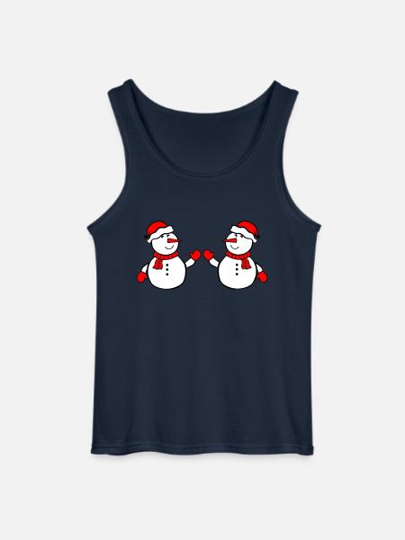 Snowman 2 - Gildan Men’s Tank Top - navy