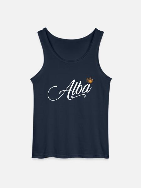 Alba Custom Name for Women Kids Toddlers - Alba - Gildan Men’s Tank Top - navy