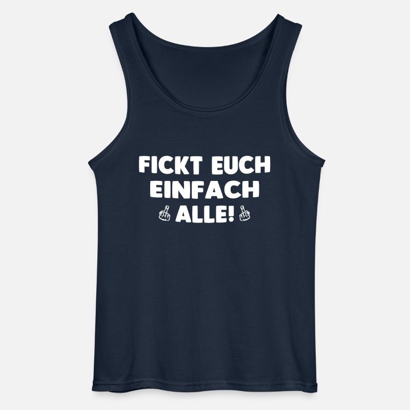 FICKT EUCH EINFACH ALLE! - Gildan Männer Tank Top - Navy