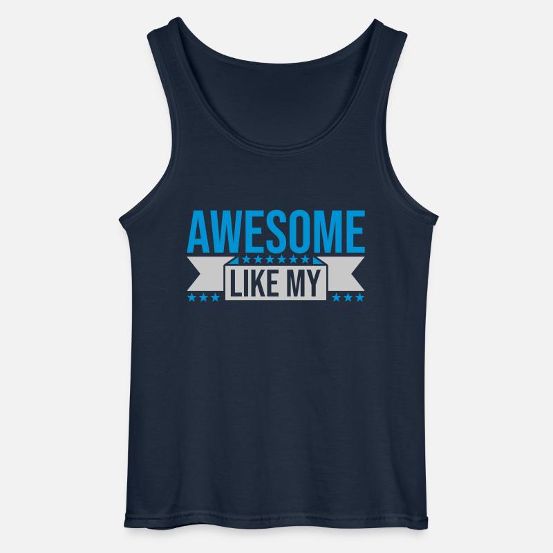 Text einfügen Awesome Like - Gildan Männer Tank Top - Navy