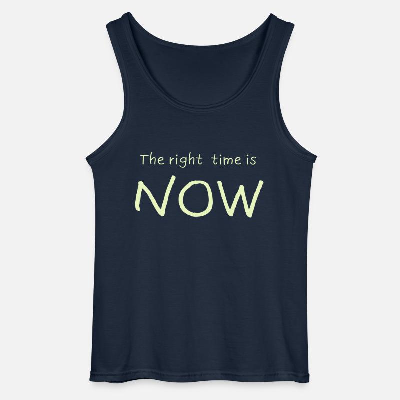 The right time is NOW - Gildan Männer Tank Top - Navy