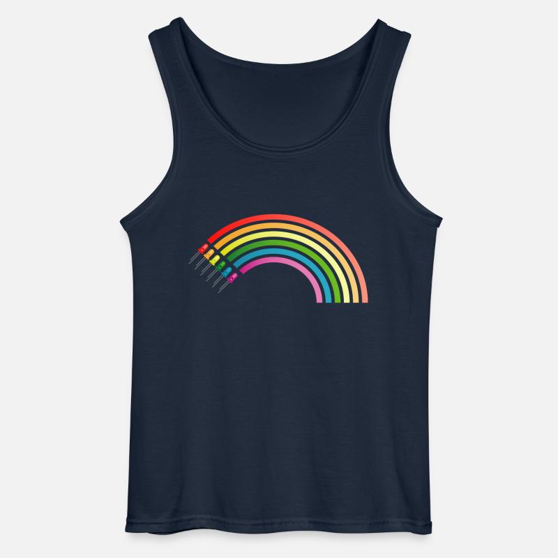 Regenbogen LED - Gildan Männer Tank Top - Navy