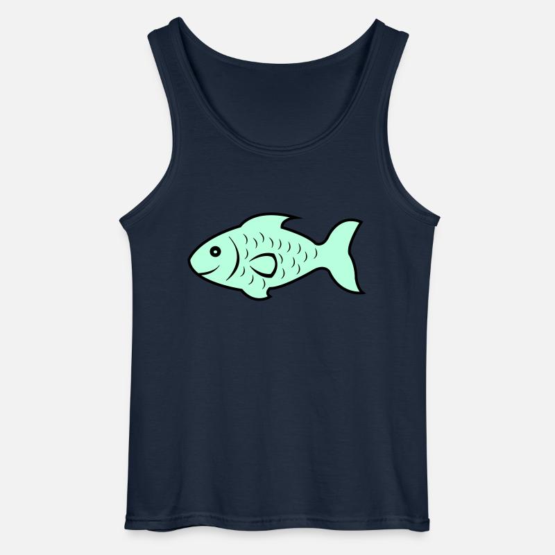 fish1 - Gildan Männer Tank Top - Navy