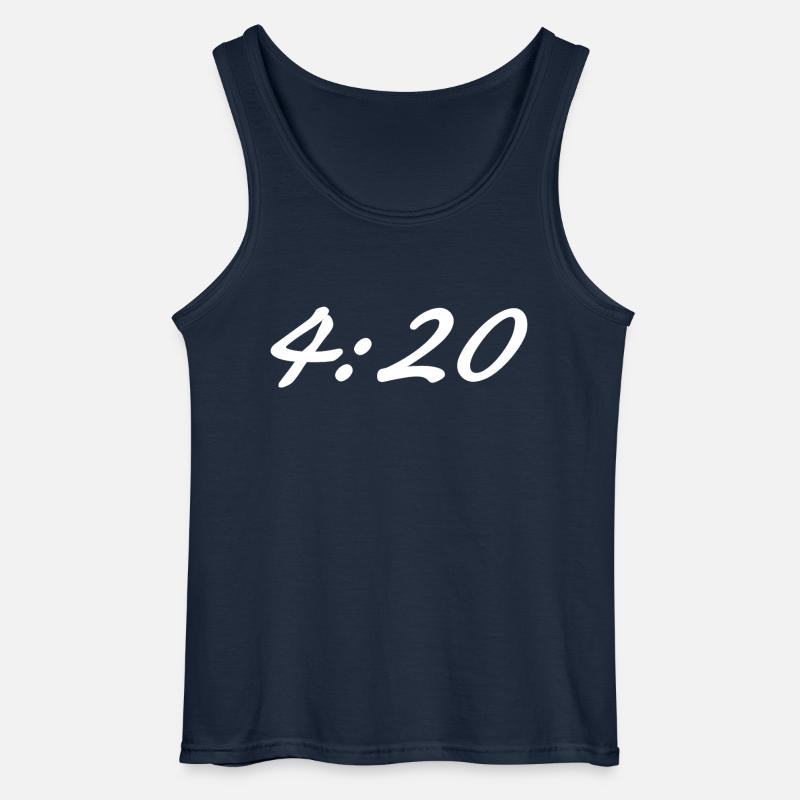 420 weis - Gildan Männer Tank Top - Navy