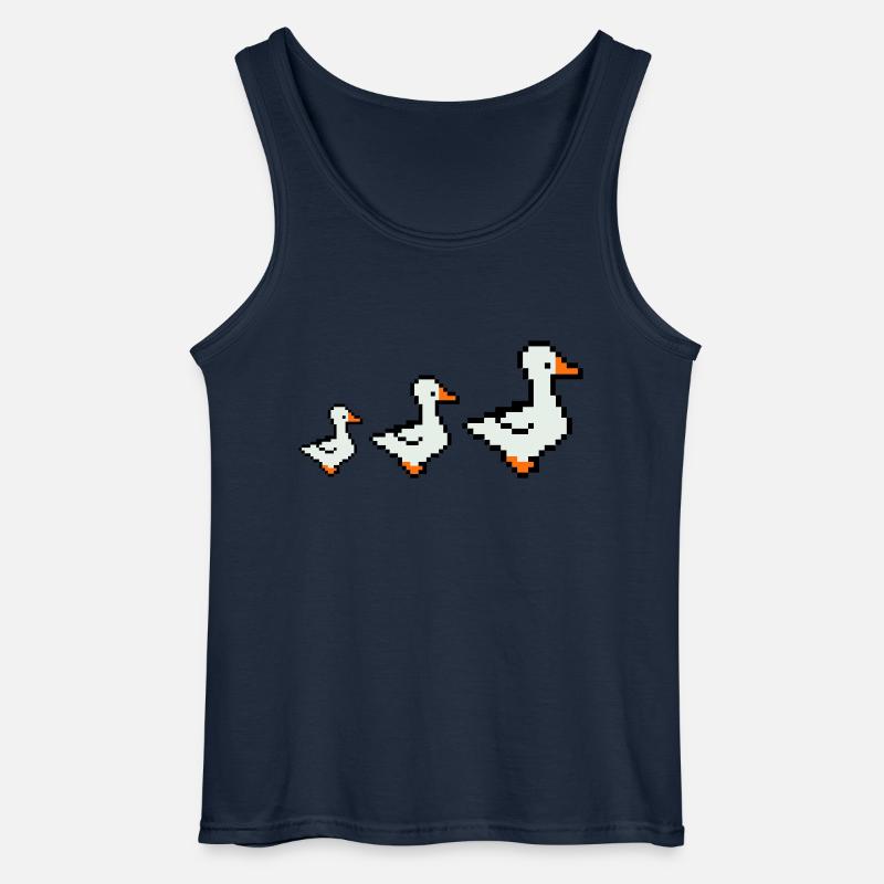 pixel enten - Gildan Männer Tank Top - Navy