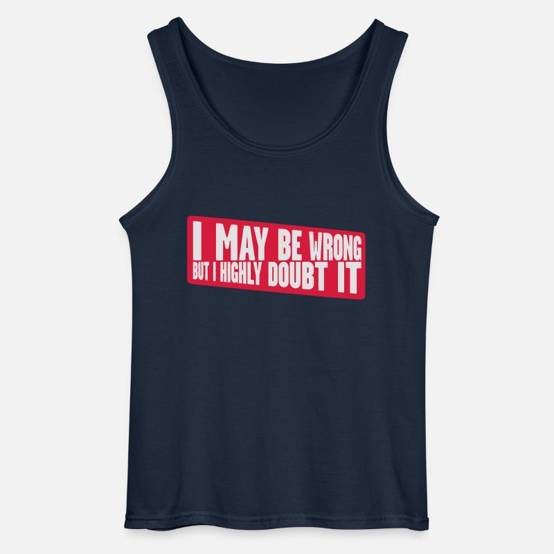 I may be wrong - Gildan Männer Tank Top - Navy