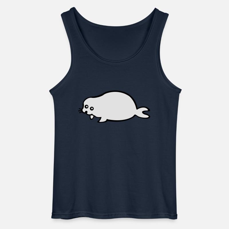 Baby - Robbe - Gildan Männer Tank Top - Navy