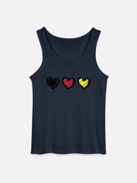 Heart for Germany - Gildan Men’s Tank Top - navy