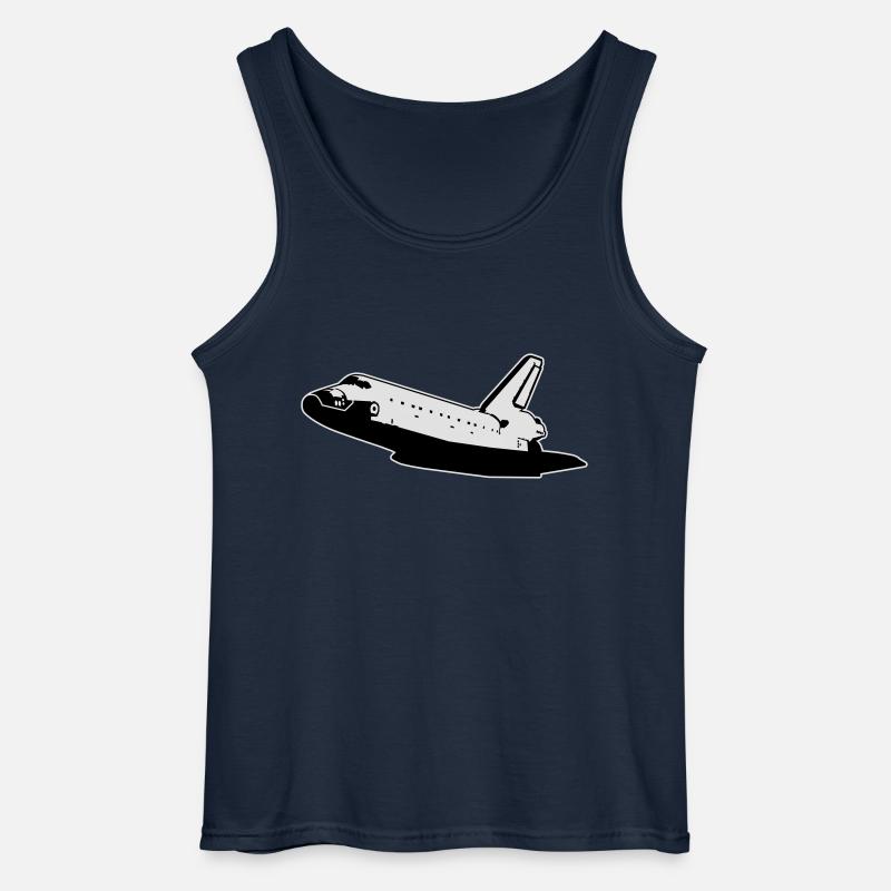 Space Shuttle (no emblems) - Gildan Men’s Tank Top - navy