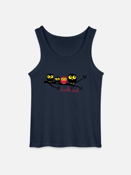 Freak Owl 3 Farbig - Gildan Männer Tank Top - Navy