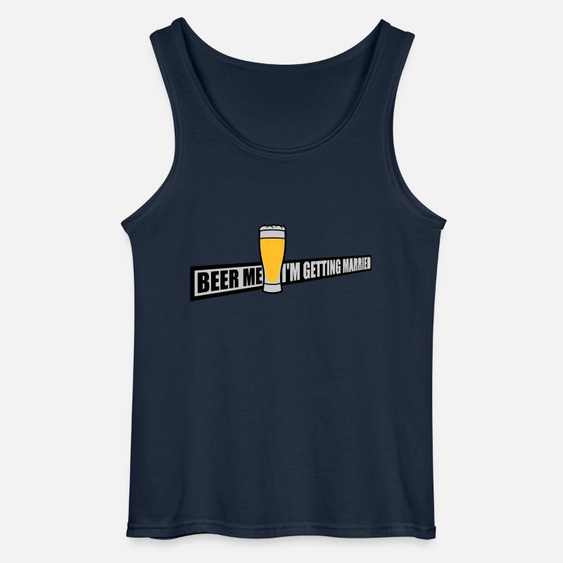 Beer Me Getting Married - Gildan Männer Tank Top - Navy