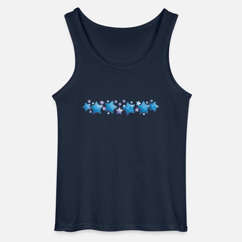 Blaue Sterne - Gildan Männer Tank Top - Navy
