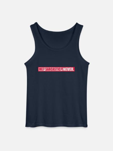me sarcastic never quote - Gildan Men’s Tank Top - navy