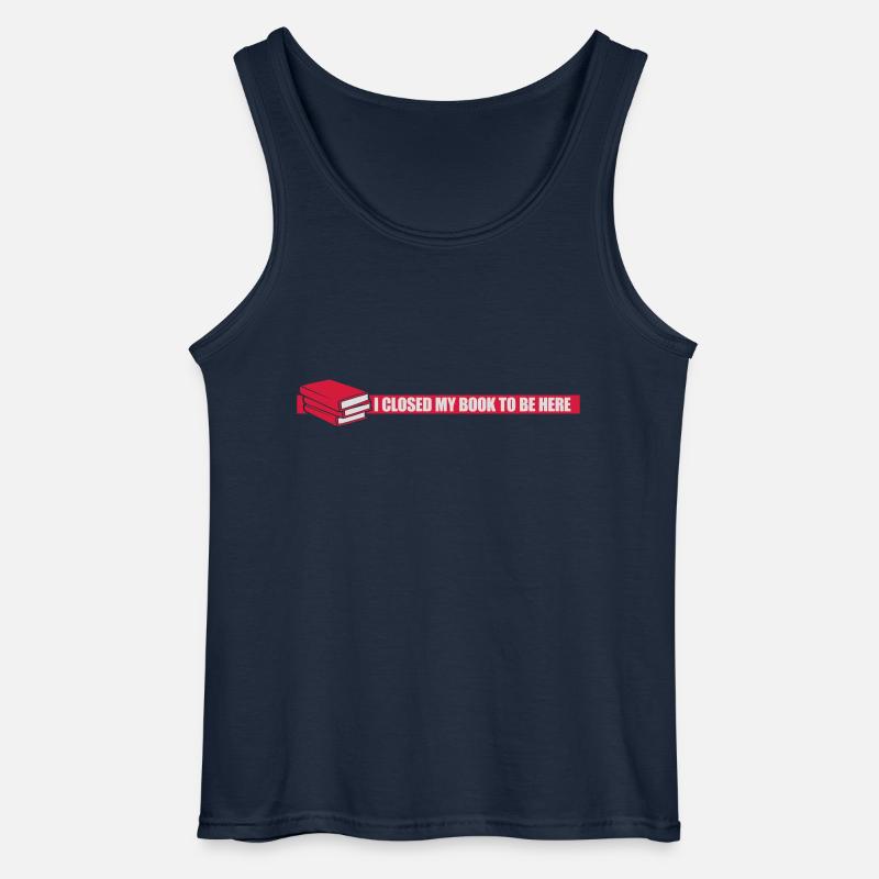 I closed my book - Gildan Männer Tank Top - Navy