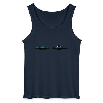 Crocodile lauren water witty - Gildan Men’s Tank Top - navy - Front - AI Model Male 185 dark (185cm)