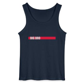 Big Bro Balken Logo - Gildan Männer Tank Top - Navy - Vorne - AI Model Male 185 dark (185cm)