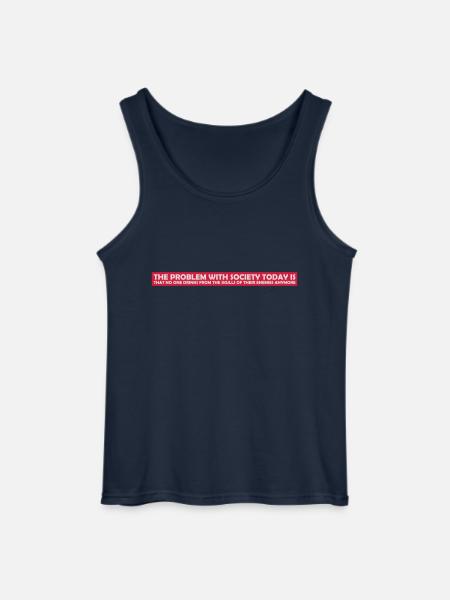 drinks from enemies skulls - Gildan Men’s Tank Top - navy