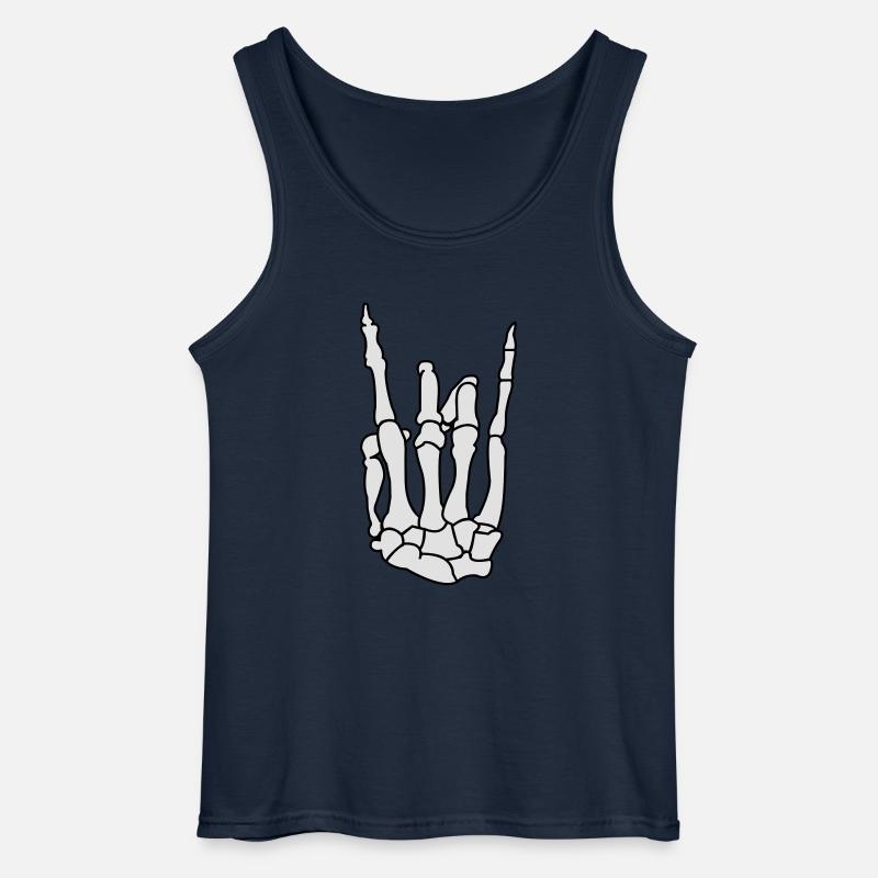 skull_hand_02 - Gildan Männer Tank Top - Navy