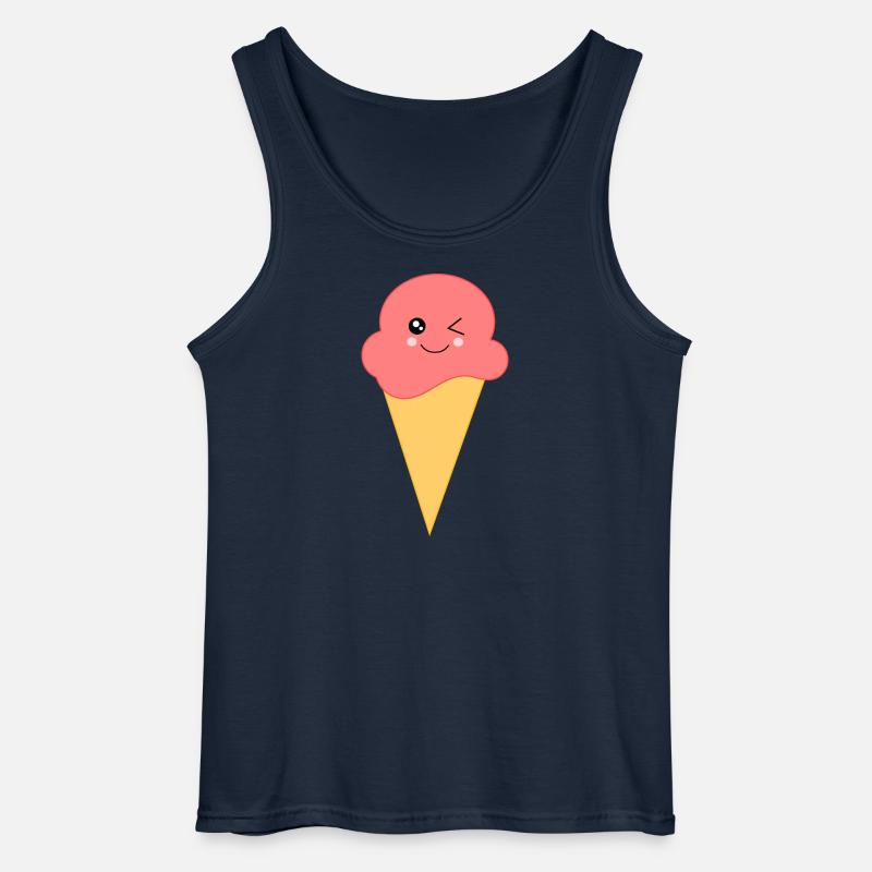 Eis Eiscreme Erdbeereis - Gildan Männer Tank Top - Navy