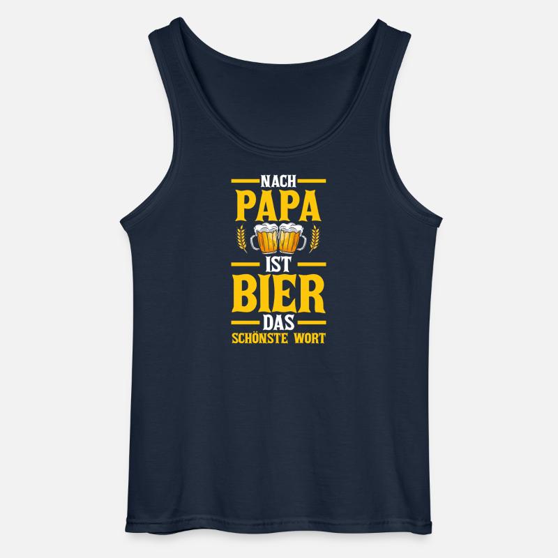Øl Far Fars Dag Far - Gildan tanktop til mænd - marineblå