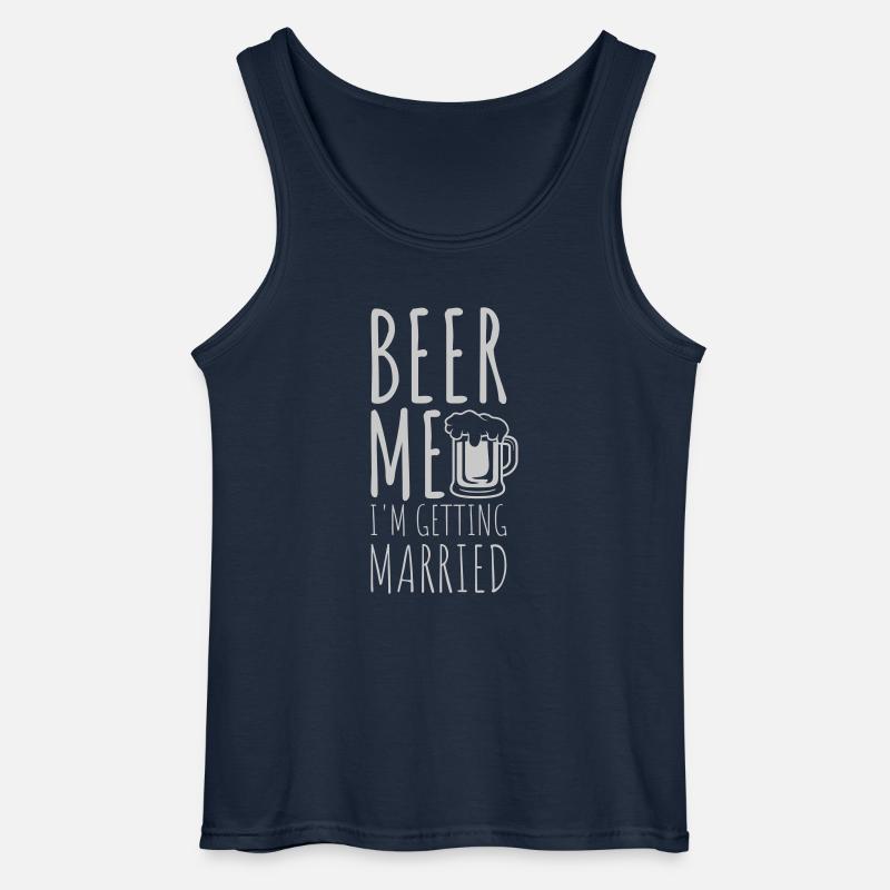Beer Me Getting Married - Gildan Männer Tank Top - Navy
