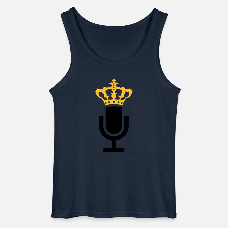 King Mikrofon Icon - Gildan Männer Tank Top - Navy